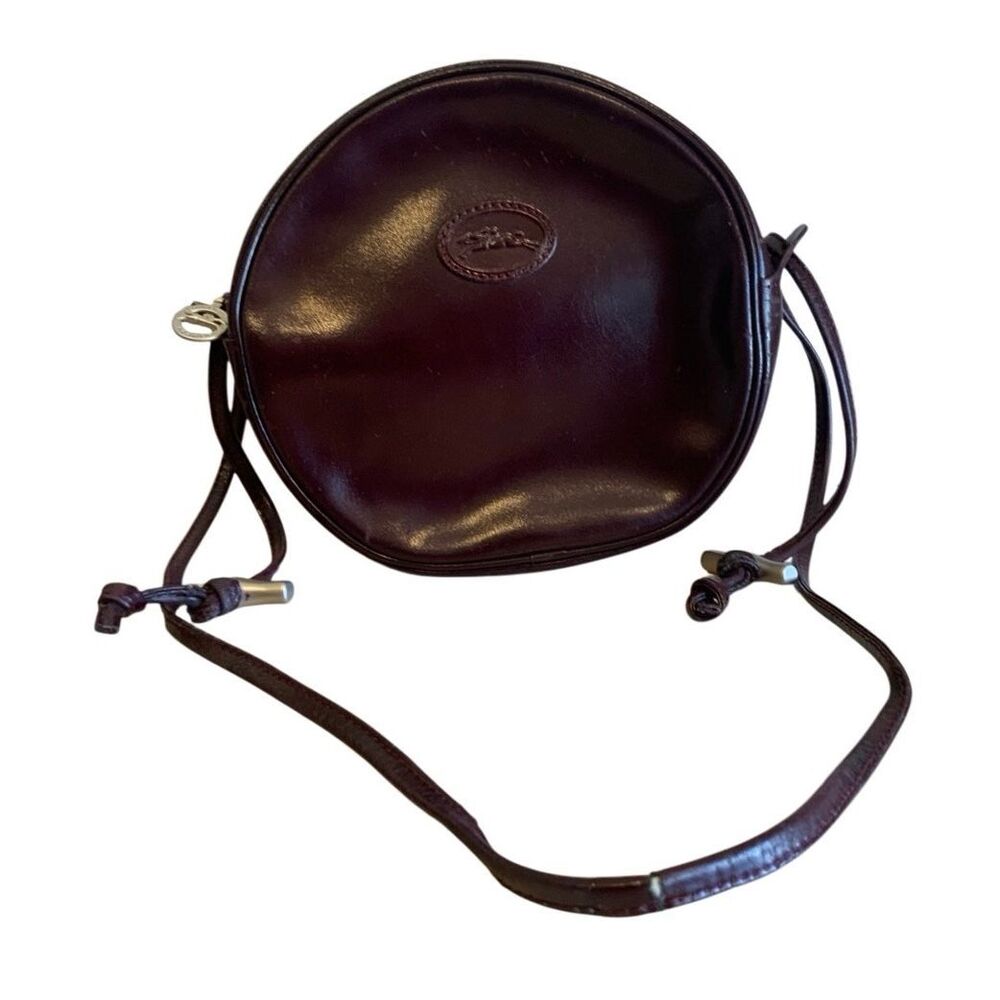 Longchamp Vintage Le Pliage Leather Circular Shoulder Bag - Picture 3 of 11